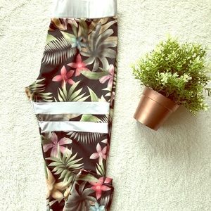 Tropical Print Activewear Leggings